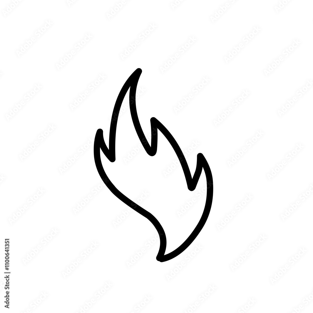 Obraz premium outline fire icon