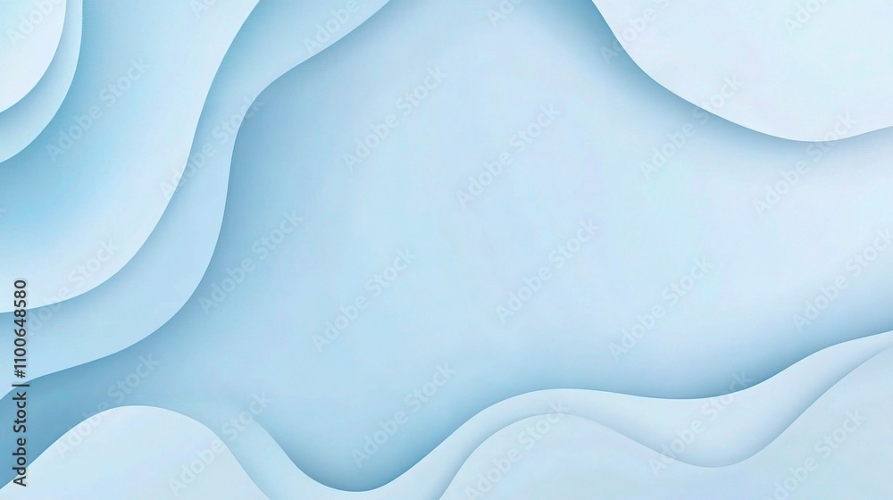 Fototapeta premium Soft Blue Waves Abstract Background for Creative Projects