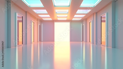 colored room with sunshine, windows 09