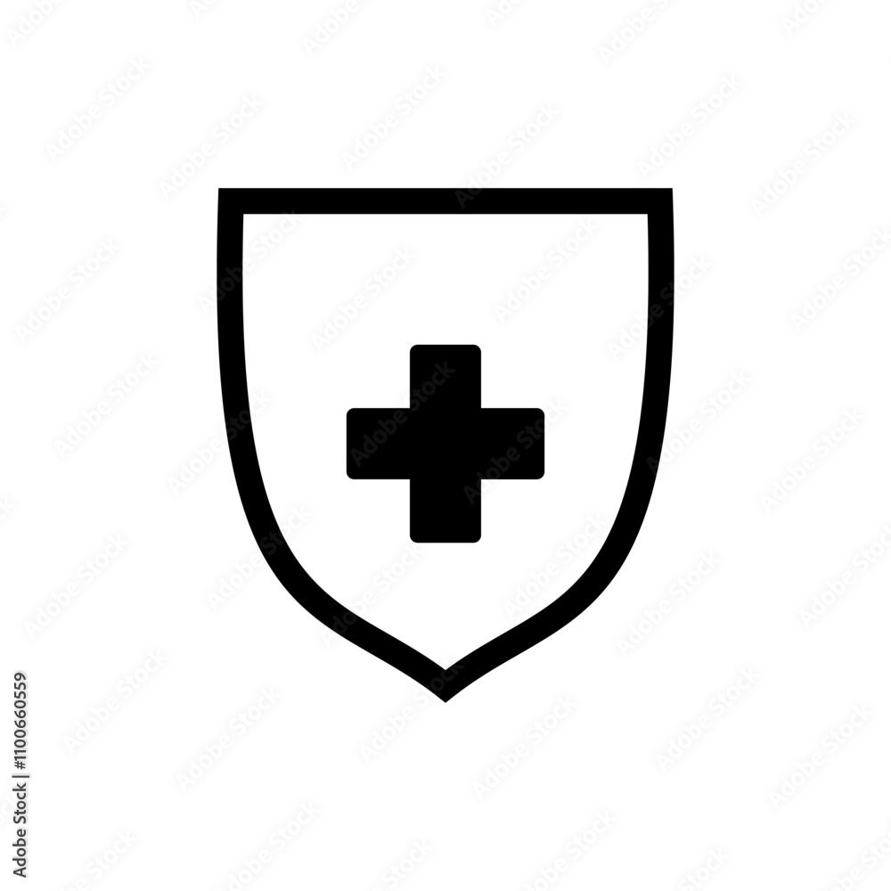 Obraz premium Health insurance icon vector. Insurance health document sign and symbol