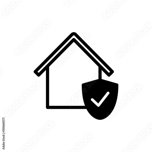 home insurance icon vector. home protection sign and symbol