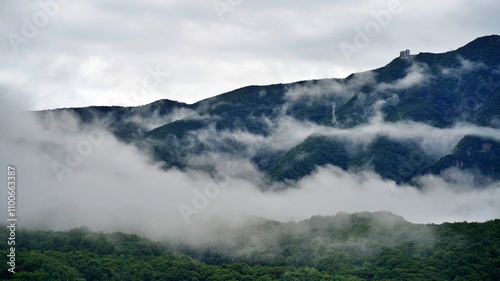 A beautiful sea of ​​clouds in Sannae-myeon, Miryang, Korea