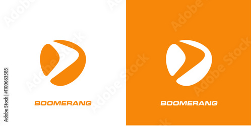 isolated boomerang logo.Symbol icon Vector Design Template.illustration