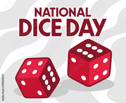 happy national dice day with a dice