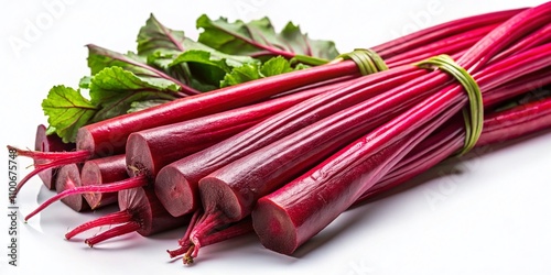 Fresh Red Beetroot Sticks on a White Background - Vibrant and Healthy Vegetables for Cooking, Salads, and Juicing with a Clean and Crisp Presentation photo