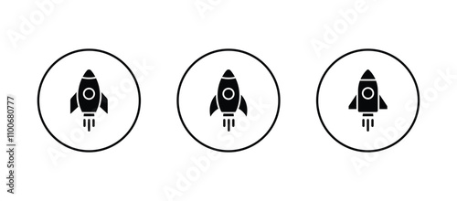 Rocket icon. Rocket launched icon vector.