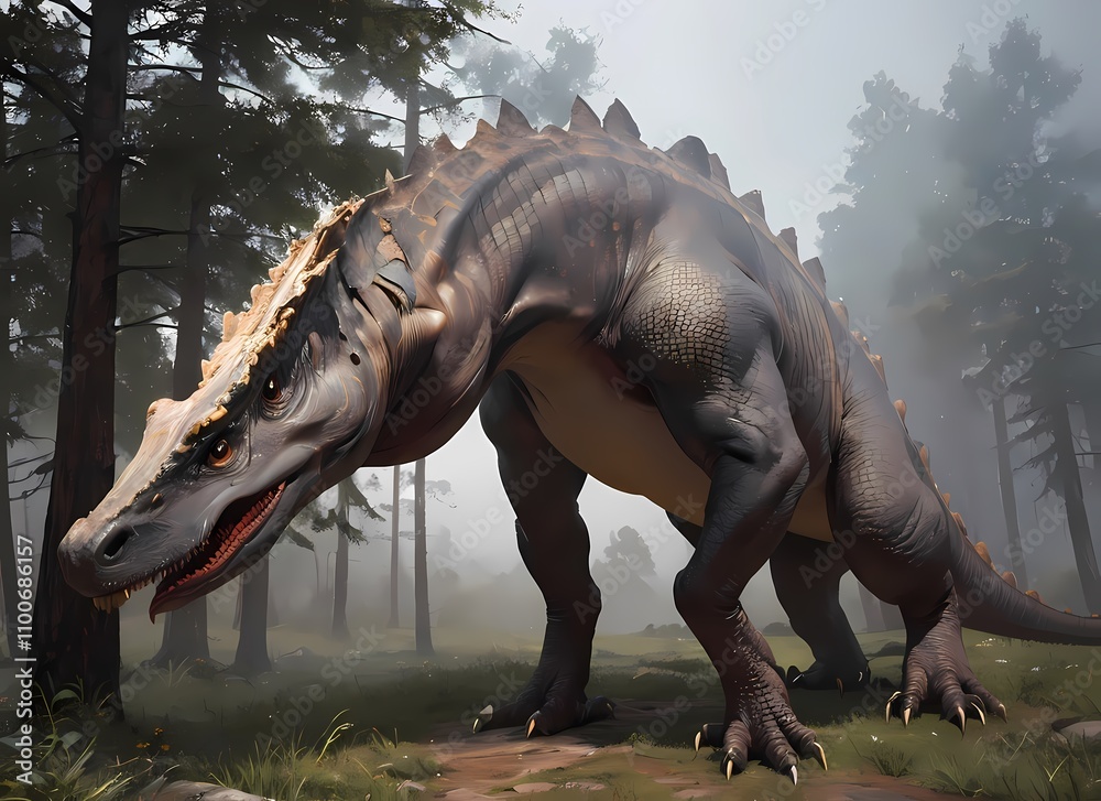 Fototapeta premium tyrannosaurus rex in the park