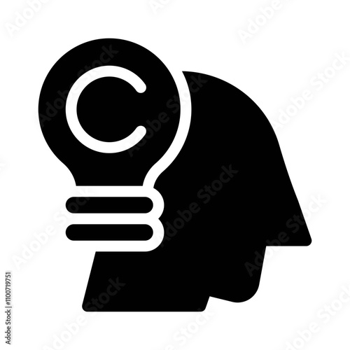 intellectual property glyph icon