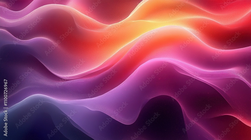 Obraz premium Abstract Colorful Waves Digital Art Design