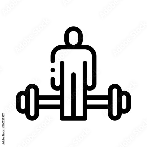 Deadlift line icon