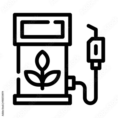 biofuel line icon