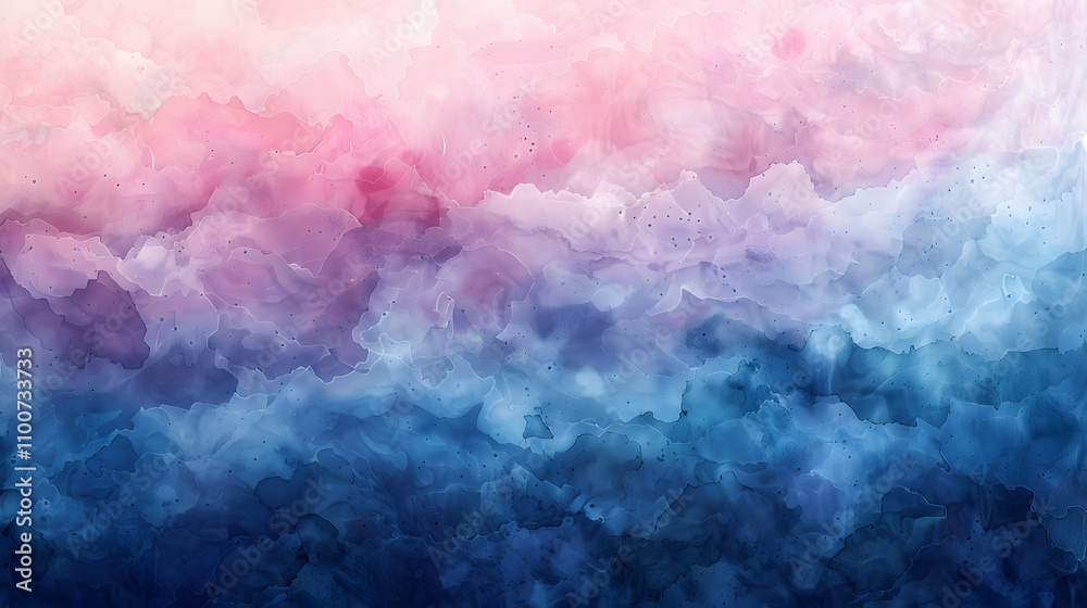 Fototapeta premium Twilight Ombre Watercolor Background