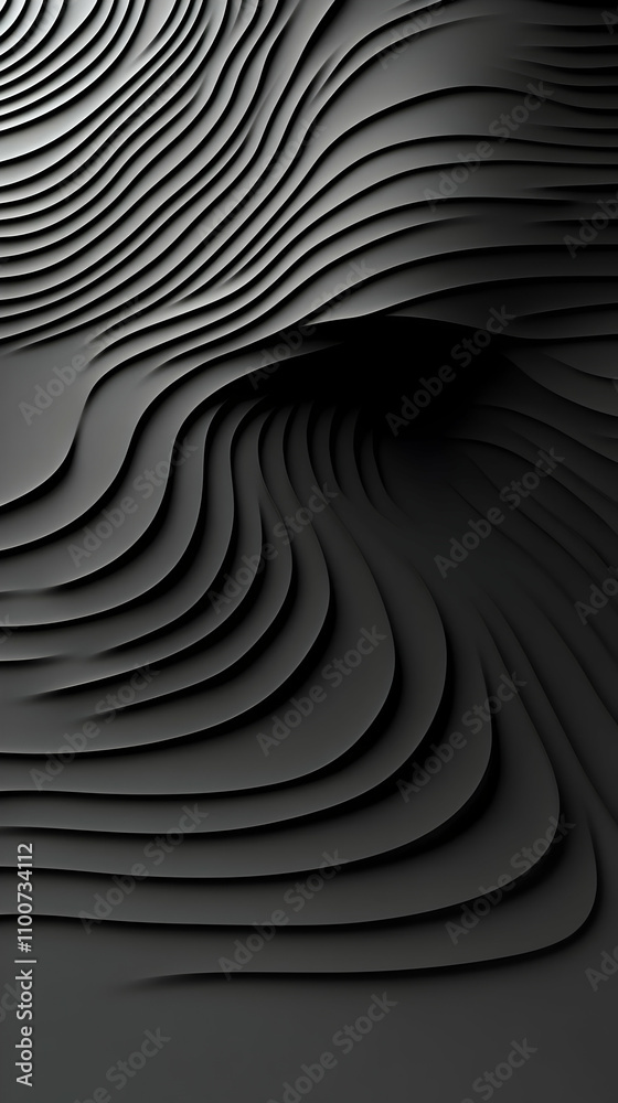 Dark Gray 3D Abstract Background Illustration Dark Gray 3D Abstract Background Illustration