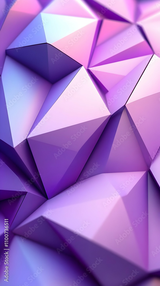 Obraz premium Purple 3D Abstract Geometric Background