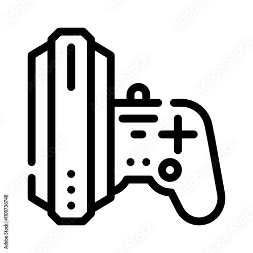 game cartridge line icon