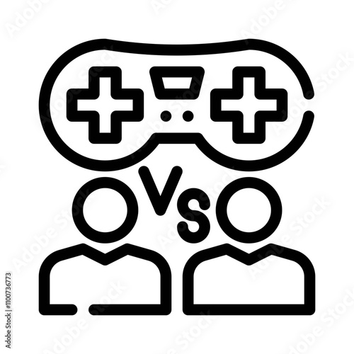 game multiplayer line icon