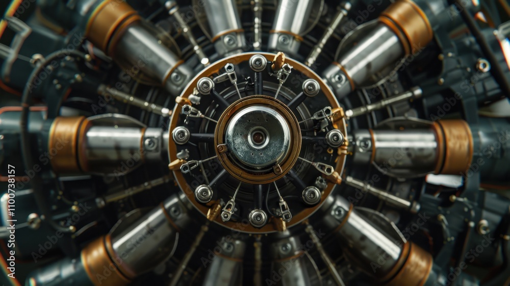 Radial Engine: An engine with a circular cylinder arrangement, known ...