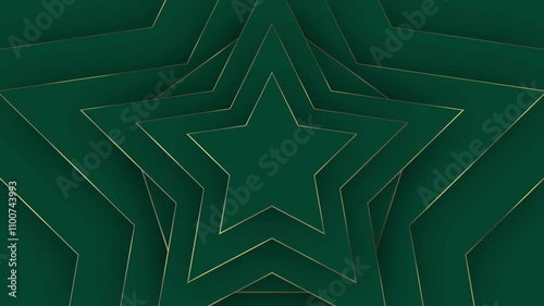 luxury abstract background with stars with color green footage animation