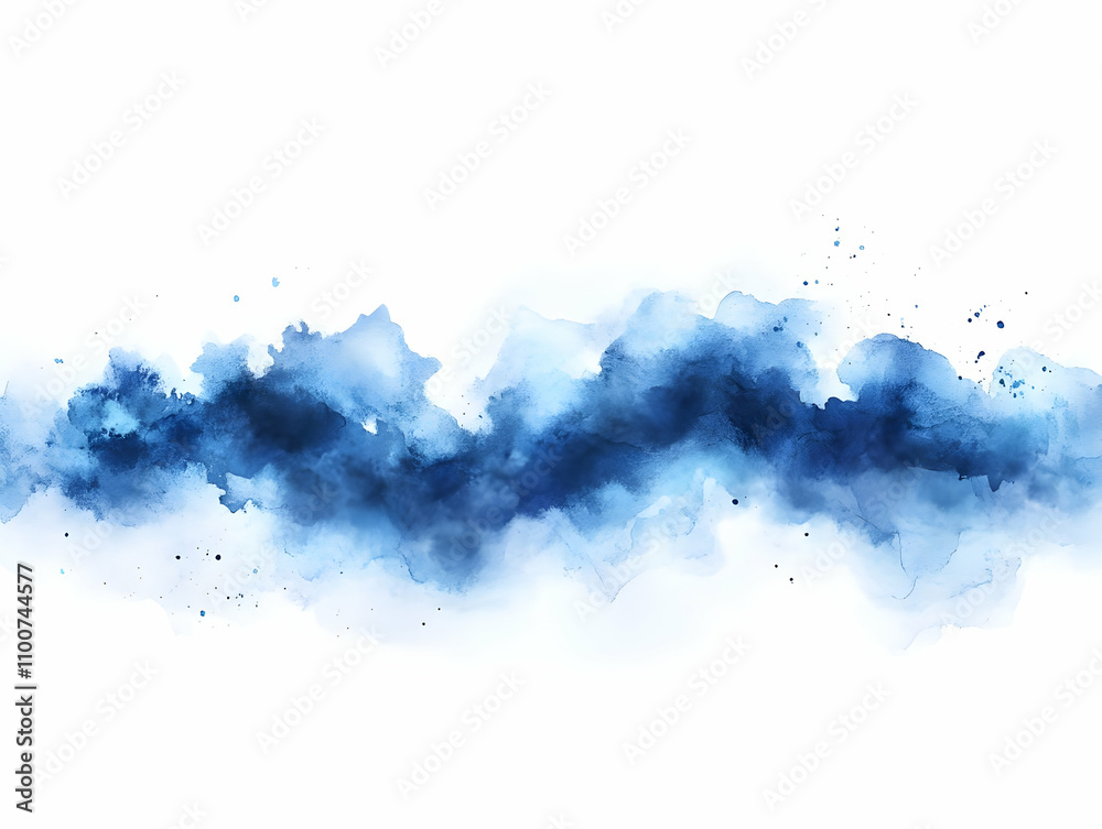 Obraz premium Blue Watercolor Abstract Background