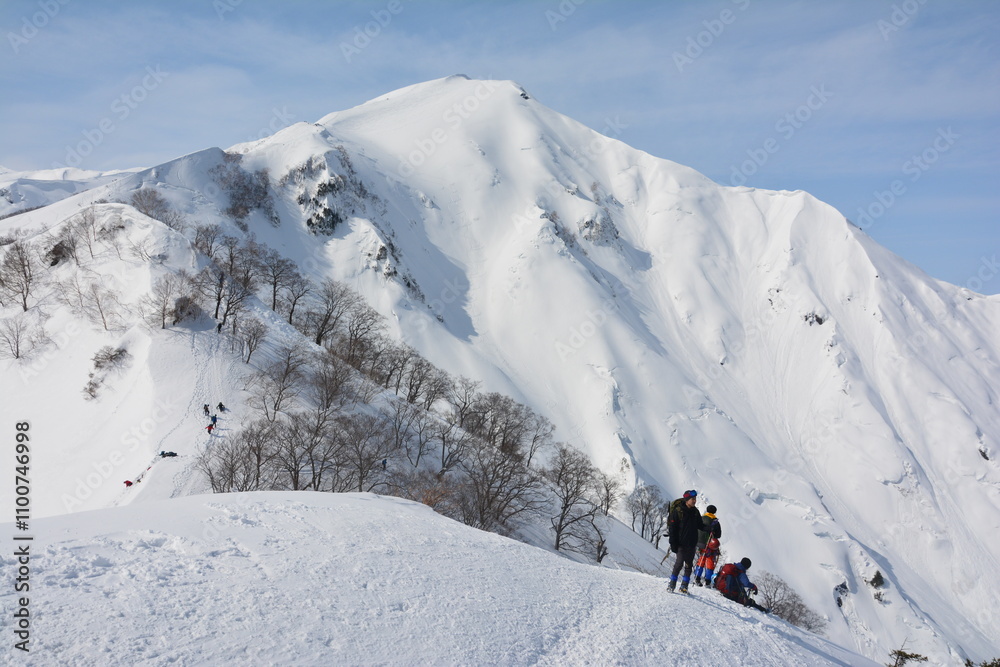 雪の谷川岳山頂 雪の谷川岳山頂