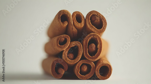 Macro Close-Up: Aromatic Cinnamon Sticks - A Sensory Delight photo