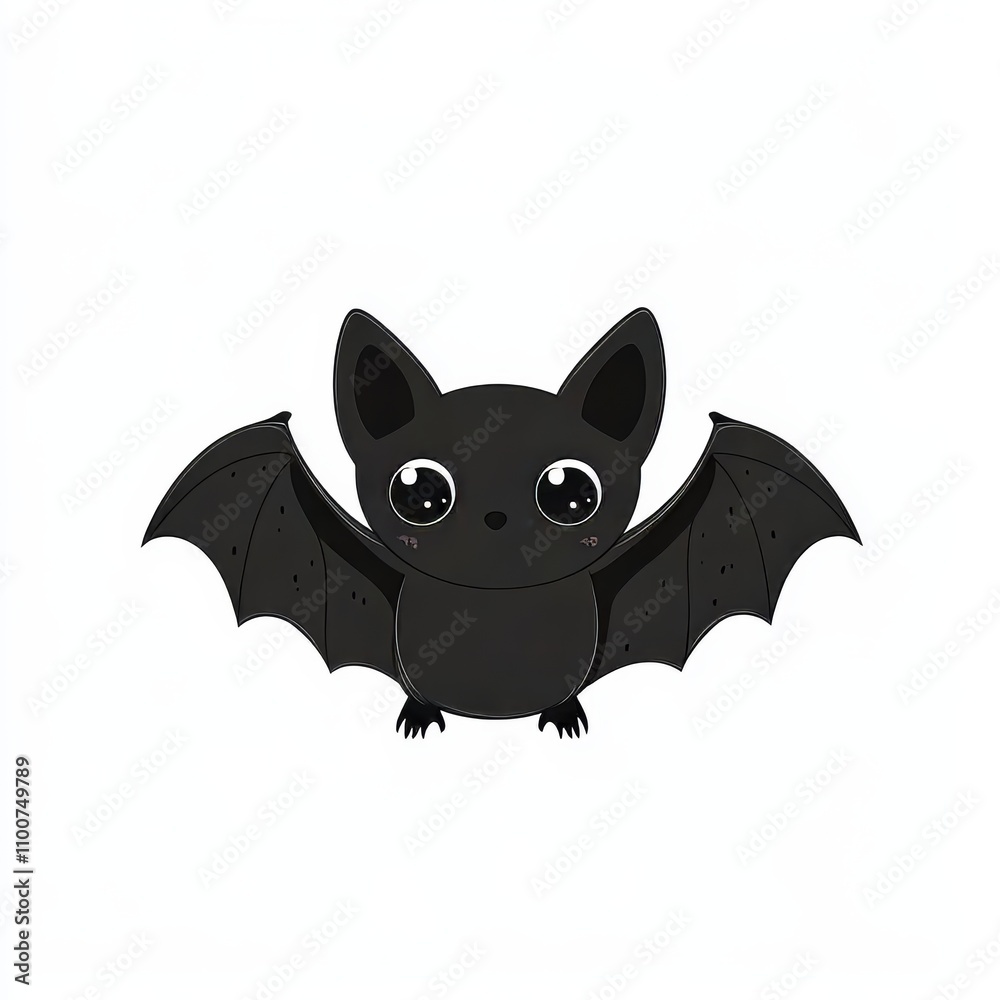 cut little black halloween bat icon simple design on a white background cut little black halloween bat icon simple design on a white background