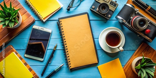 Screenwriting Essentials: The Art of Script Writing with Creative Accessories and Digital Tools in a Modern Workspace photo