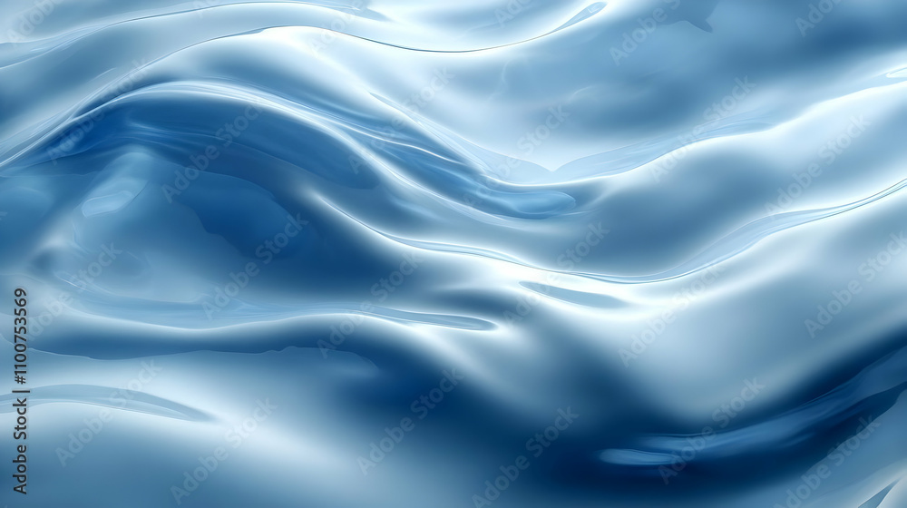 Fototapeta premium Abstract Blue Liquid 3D Background