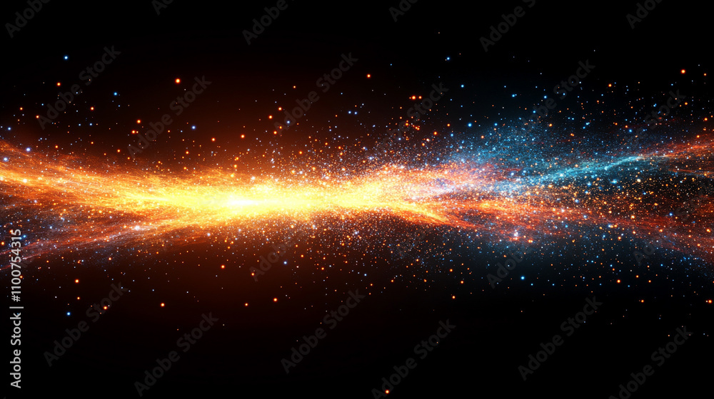 Obraz premium Dynamic space warp background illustrating the bending of light and the distortion of space-time conveying the concept of speed and movement suggesting a journey through the cosmos and beyond reality