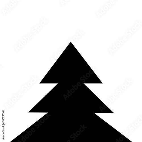 Cute and POP paper cut art style christmas tree patterns