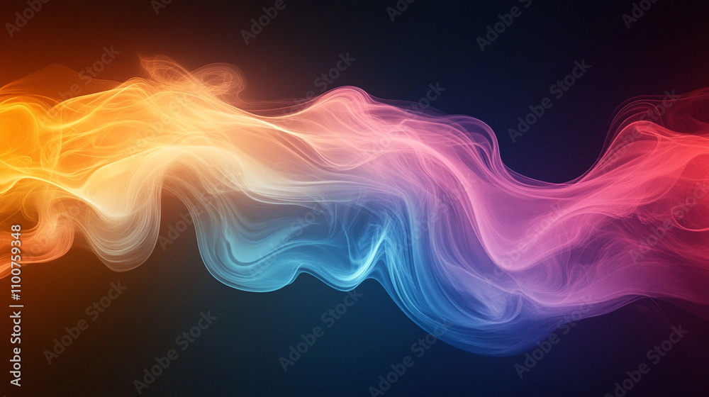 Fototapeta premium Vibrant abstract design with swirling patterns in bright orange teal and white creating a dynamic psychedelic effect with grainy texture capturing a sense of movement energy and bold expression