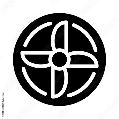 Fan glyph icon