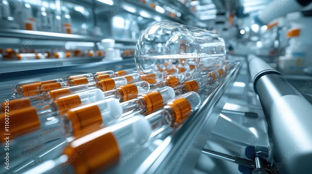 Fototapeta premium Real-time synthesis of molecular compounds innovative processes in modern chemistry and laboratory technologies