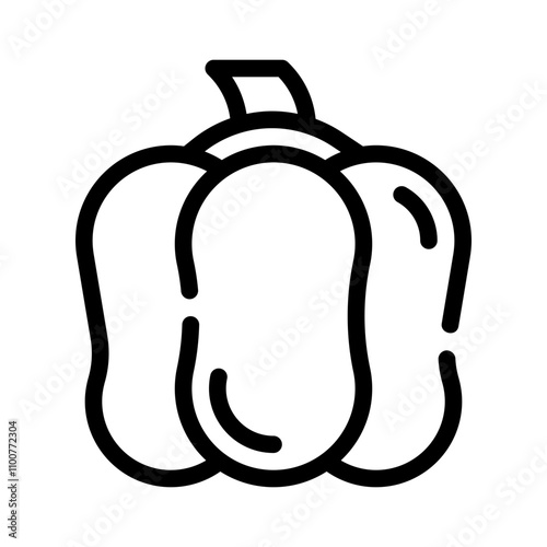 Bell Pepper line icon