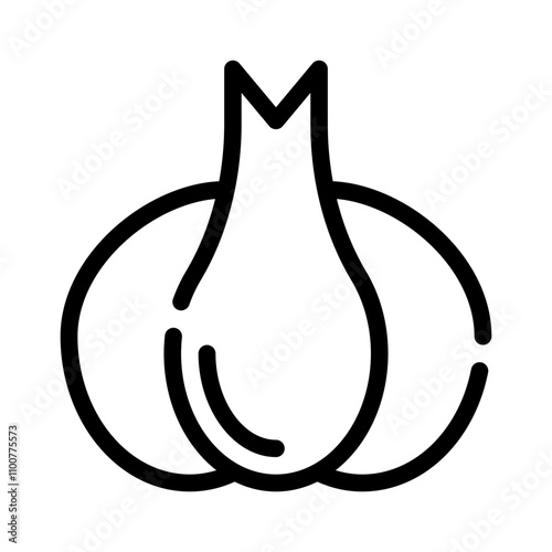 Garlic line icon