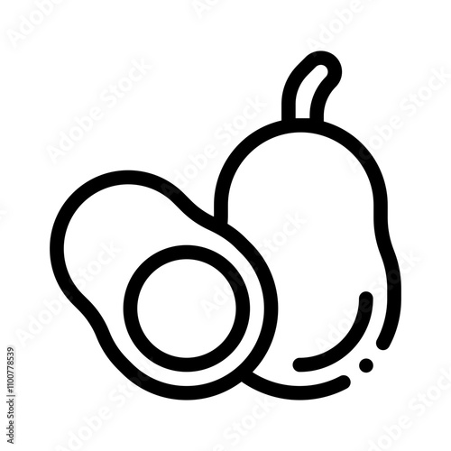 Vegan line icon