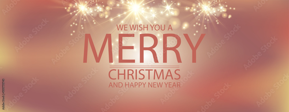 Fototapeta premium Elegant Christmas on a Shiny Background with Sparkle