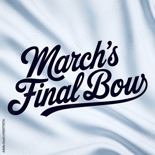 Marchs Final Bow A Text Design On Fabric photo