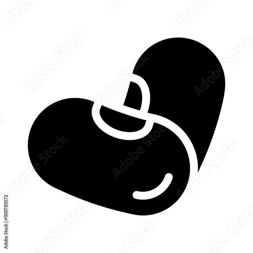 Vegan glyph icon