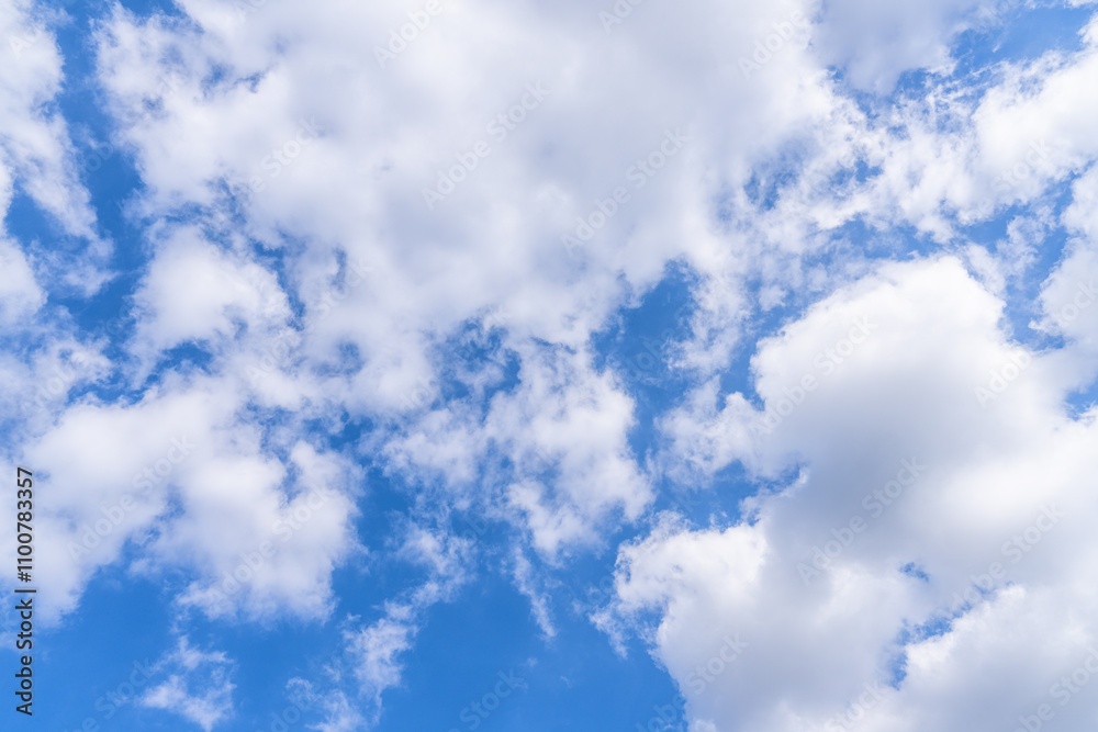 Fototapeta premium Blue sky and white clouds background material