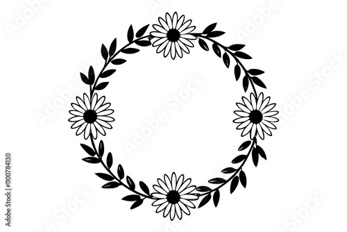 Minimalist Daisy Wreath – Subtle Rustic Floral Design