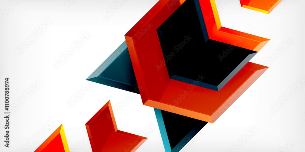 Vector 3d arrow techno design template Vector 3d arrow techno design template