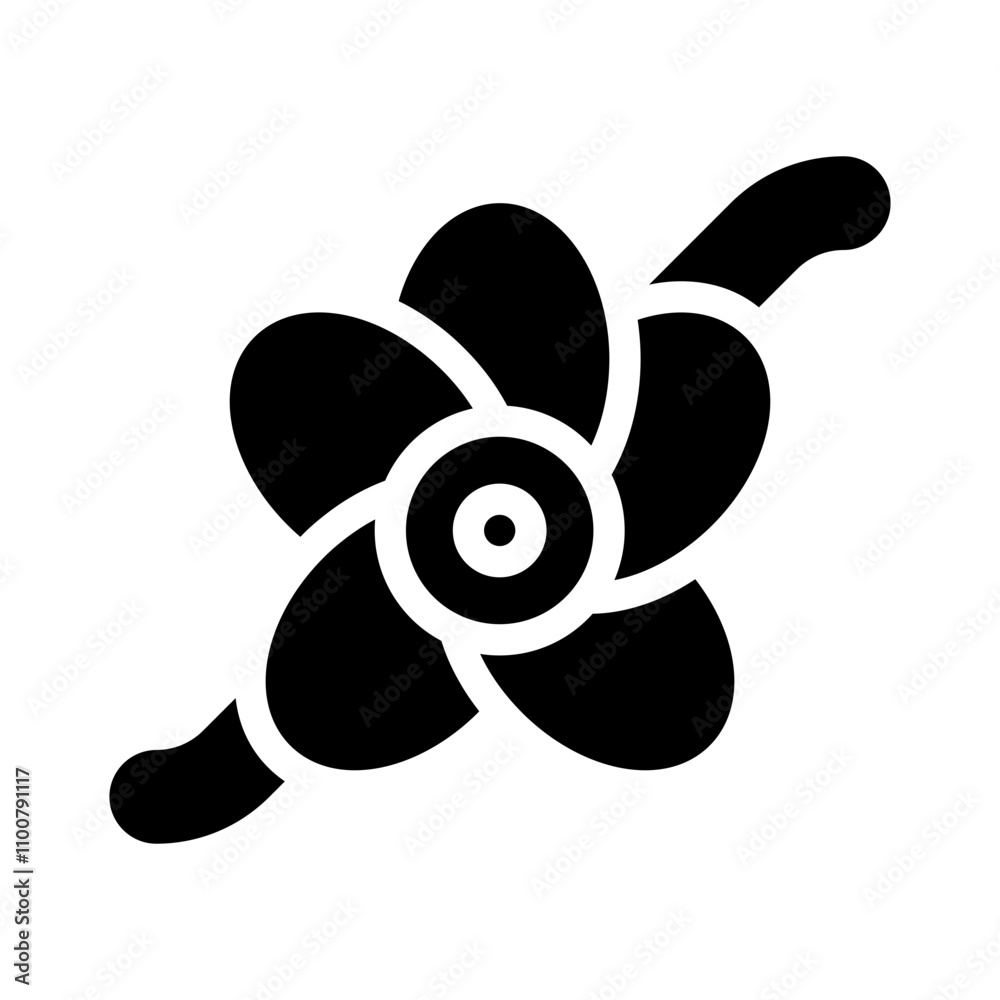 Fototapeta premium Vanilla glyph icon