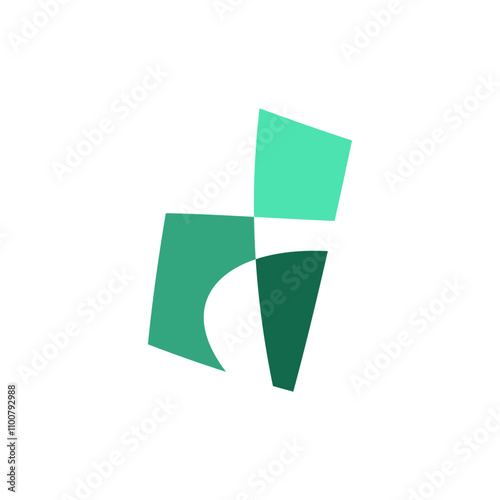 green small letter d logo vector