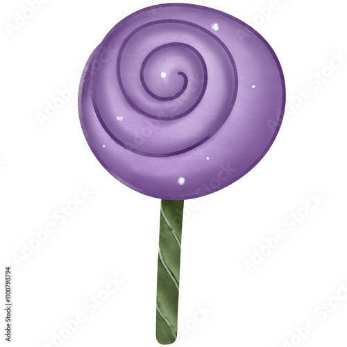 Halloween purple candy cane