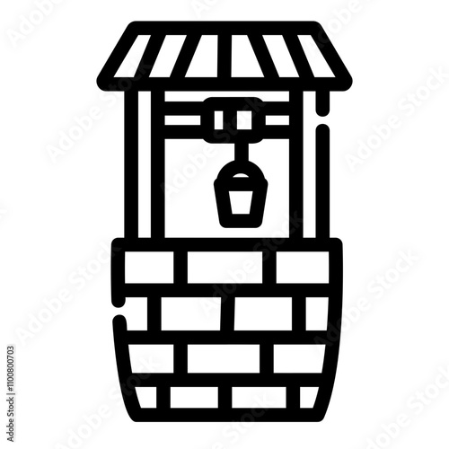 water well Line Icon