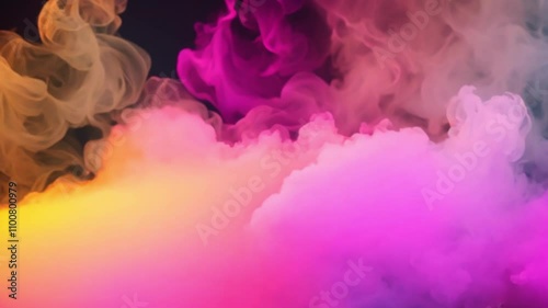 Wallpaper Mural colorful smoke resembling clouds Torontodigital.ca