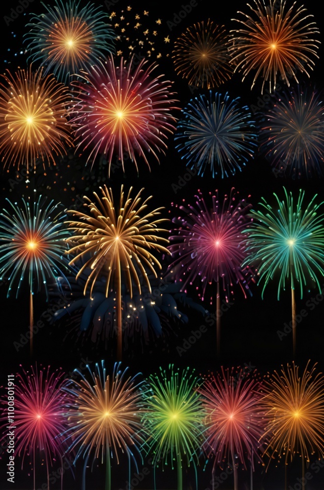 Obraz premium fireworks on the background