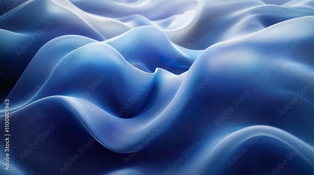 Fototapeta premium A blue abstract background with smooth lines and curves, forming a sleek composition for digital presentations.