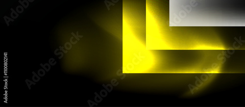 Dark neon colors with glass square shapes